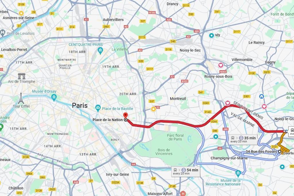 Charme & Confort T2 Lumineux Entre Paris And Disney Villiers-sur-Marne Exterior foto