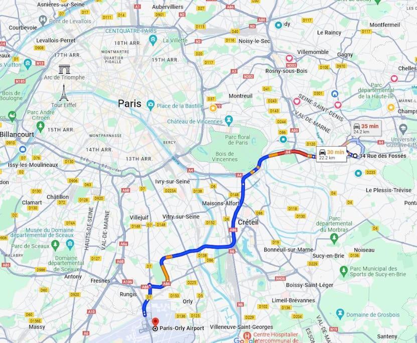 Charme & Confort T2 Lumineux Entre Paris And Disney Villiers-sur-Marne Exterior foto